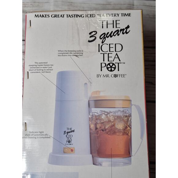 Mr Coffee THE 3 QUART ICED TEA POT Maker - TM3 Brand New Condition 1993 - Picture 4 of 6